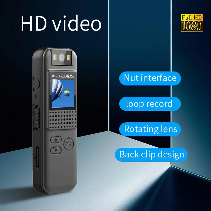 Mini Body Camera Full HD 1080P 