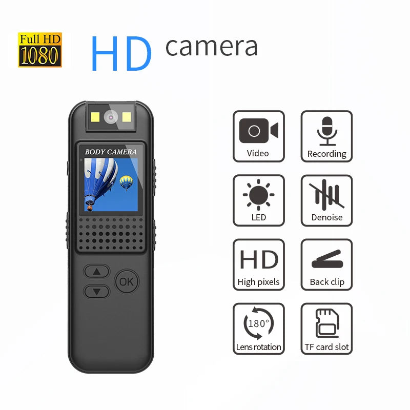 Mini Body Camera Full HD 1080P 