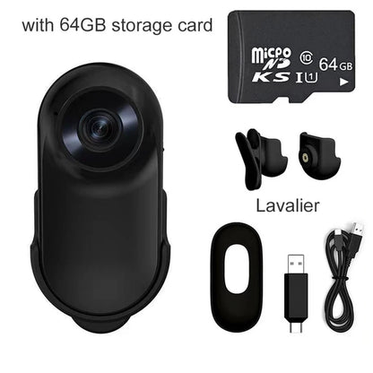 Small Lightweight Action Camera 1080P Portable Versatile Mount Anywhere for Travel Pets Ride Sport Vlog Mini Wireless Camera